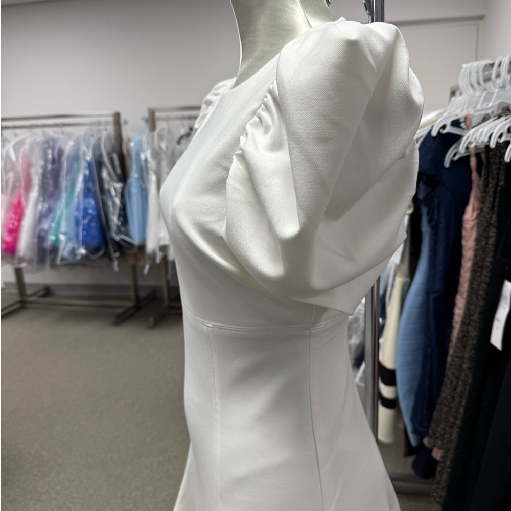 NWT Likely Alia White Puff Sleeve Dress - Picture 3 of 5